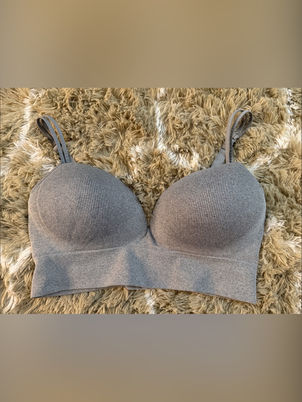No Boundaries Seamless Padded Wireless Bra - Gray